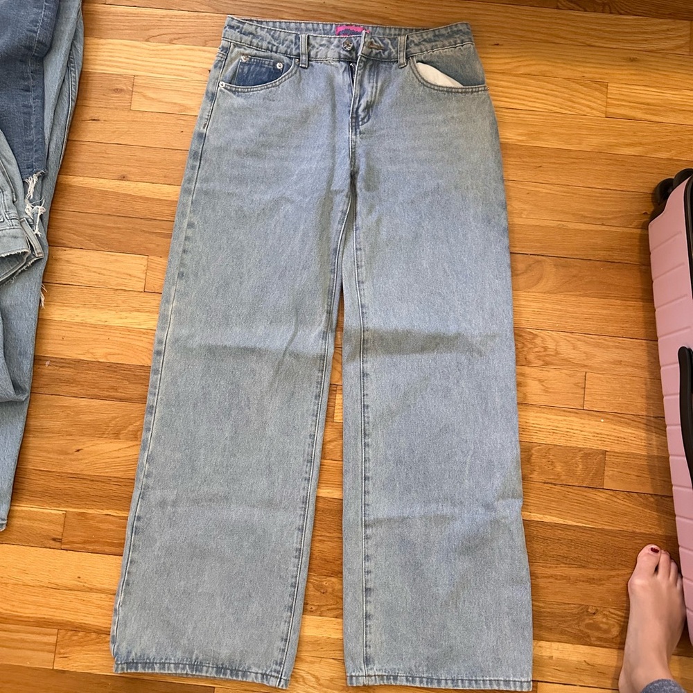 Edikted Raelynn Low Rise Wide Leg Jean size Small - Picture 2 of 4